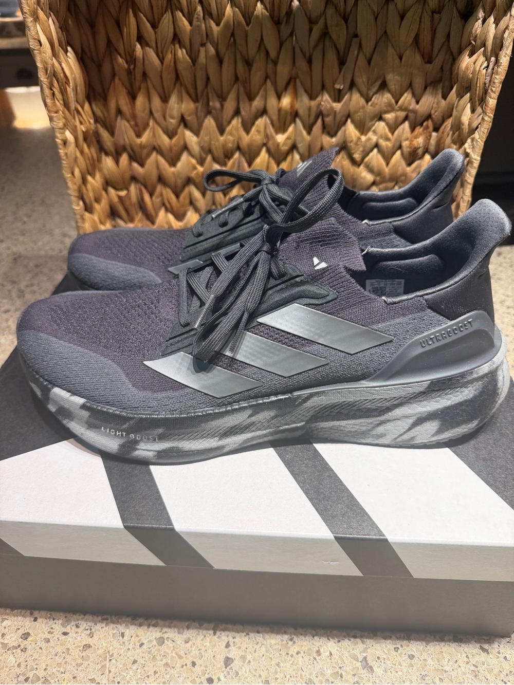 adidas Ultraboost x5 carbon gray and black running shoes sneakers tennis shoes